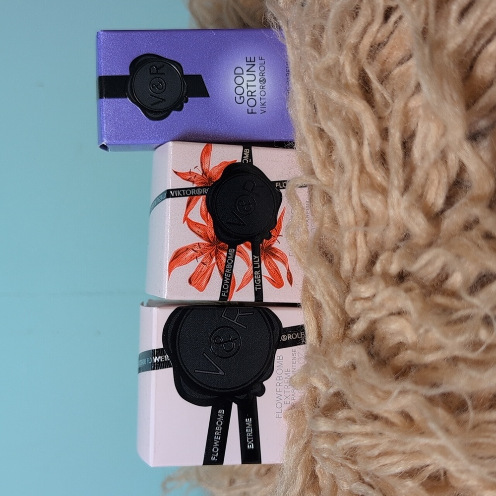 Viktor & Rolf Flowerbomb Extreme Tiger Lily Good Fortune Perfume Trio Minis NEW